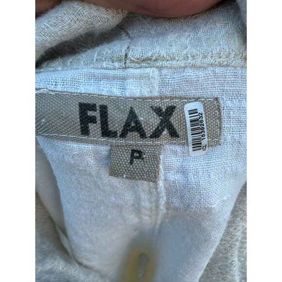 Flax Poetry Pullover Cowl Neck 100% Linen Lagenlook Top Minimalist Off White 6 - Picture 5 of 10